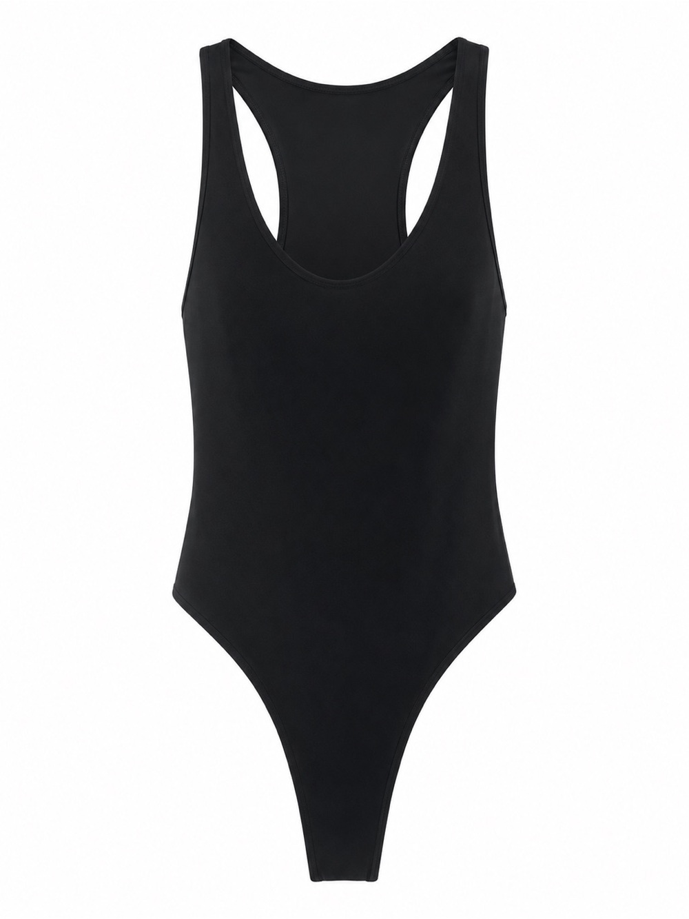 American Apparel Black Racerback Bodysuit